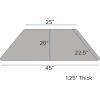 Flash Furniture Mobile 22.5”W x 45”L Trapezoid Grey HP Laminate Activity Table – Standard Height Adjustable Legs(Grey)
