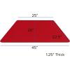 Flash Furniture Mobile 22.5”W x 45”L Trapezoid Grey HP Laminate Activity Table – Standard Height Adjustable Legs(Red)