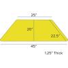 Flash Furniture Mobile 22.5”W x 45”L Trapezoid Grey HP Laminate Activity Table – Standard Height Adjustable Legs(Yellow)