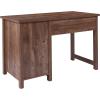 Flash Furniture New Lancaster Collection Crosscut Oak Wood Grain Finish Computer Desk with Metal Drawers