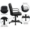 Flash Furniture Paulson Mid-Back Black Glove Vinyl Executive Swivel Office Chair with Arms
