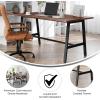 Flash Furniture Redmond Conference Table with A-Frame Base, Commercial Water and Scratch Resistant Laminate Finish, PVC Edge, Heavy Duty Steel Frame, 60×30, Gray Oak(Walnut)