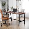 Flash Furniture Redmond Conference Table with A-Frame Base, Commercial Water and Scratch Resistant Laminate Finish, PVC Edge, Heavy Duty Steel Frame, 60×30, Gray Oak(Walnut)