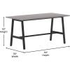 Flash Furniture Redmond Conference Table with A-Frame Base, Commercial Water and Scratch Resistant Laminate Finish, PVC Edge, Heavy Duty Steel Frame, 60×30, Gray Oak(Gray Oak)