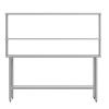 Flash Furniture Reese Prep and Work Table with NSF Certified 18 Gauge Stainless Steel Top Shelf and Double Overshelves with Galvanized Steel Undershelf, 30″ x 48″(30″ x 72″)