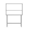 Flash Furniture Reese Prep and Work Table with NSF Certified 18 Gauge Stainless Steel Top Shelf and Double Overshelves with Galvanized Steel Undershelf, 30″ x 48″(24″ x 48″)