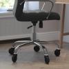 Flash Furniture Whitney High Back White LeatherSoft Executive Swivel Office Chair with Chrome Frame, Arms, and Transparent Roller Wheels(Black Leathersoft/Chrome Frame)