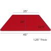 Flash Furniture Wren 22.5”W x 45”L Trapezoid Yellow HP Laminate Activity Table – Height Adjustable Short Legs(Red)