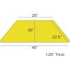 Flash Furniture Wren 22.5”W x 45”L Trapezoid Yellow HP Laminate Activity Table – Height Adjustable Short Legs(Yellow)