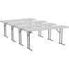Flash Furniture Elon 4 Pack 6-Foot Granite White Plastic Folding Training Table