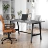 Flash Furniture Redmond Conference Table with A-Frame Base, Commercial Water and Scratch Resistant Laminate Finish, PVC Edge, Heavy Duty Steel Frame, 60×30, Gray Oak(Gray Oak)