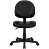 Flash Furniture Ronald Mid-Back Black LeatherSoft Swivel Ergonomic Task Office Chair with Back Depth Adjustment