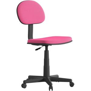 Flash Furniture Harry Low Back Swivel Task Office Chair – Adjustable Light Orange Student Chair with Padded Mesh Seat & Back – Homeschool Study Chair(Dark Pink)
