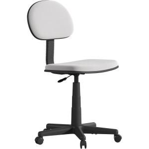 Flash Furniture Harry Low Back Swivel Task Office Chair – Adjustable Light Orange Student Chair with Padded Mesh Seat & Back – Homeschool Study Chair(Grey)