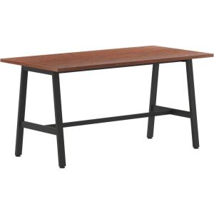Flash Furniture Redmond Conference Table with A-Frame Base, Commercial Water and Scratch Resistant Laminate Finish, PVC Edge, Heavy Duty Steel Frame, 60×30, Gray Oak(Walnut)