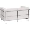 Flash Furniture HERCULES Regal Series Contemporary Cognac LeatherSoft Loveseat with Encasing Frame(Melrose White)