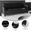 Flash Furniture Hercules Diplomat Side Reception Sofa with Chrome Legs, Lobby Chair with Cushions and Flared Arms, Brown LeatherSoft(Black)