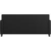 Flash Furniture Hercules Diplomat Side Reception Sofa with Chrome Legs, Lobby Chair with Cushions and Flared Arms, Brown LeatherSoft(Black)
