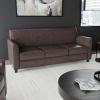 Flash Furniture Hercules Diplomat Side Reception Sofa with Chrome Legs, Lobby Chair with Cushions and Flared Arms, Brown LeatherSoft(Brown)