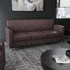 Flash Furniture Hercules Diplomat Side Reception Sofa with Chrome Legs, Lobby Chair with Cushions and Flared Arms, Brown LeatherSoft(Brown/Chrome Legs)