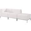 Flash Furniture HERCULES Imagination Series White LeatherSoft 3 Piece Chair & Ottoman Set(Melrose White)