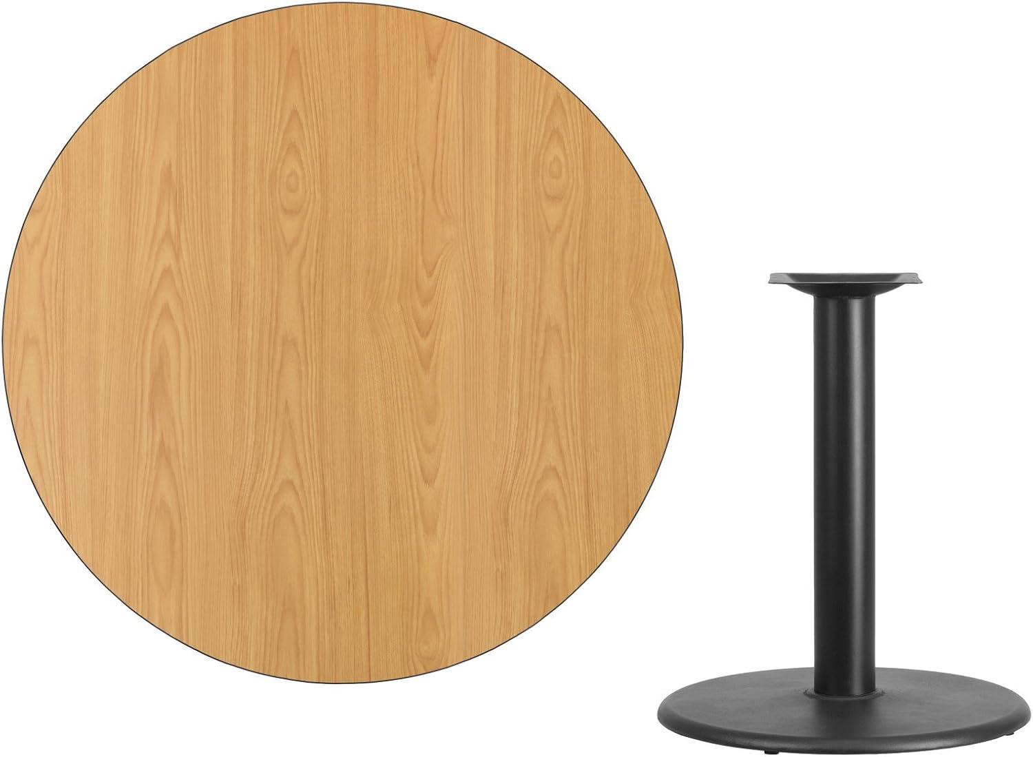 image:imageFlash Furniture 42 Round Black Laminate Table Top with 24 Round Table Height BaseMahogany