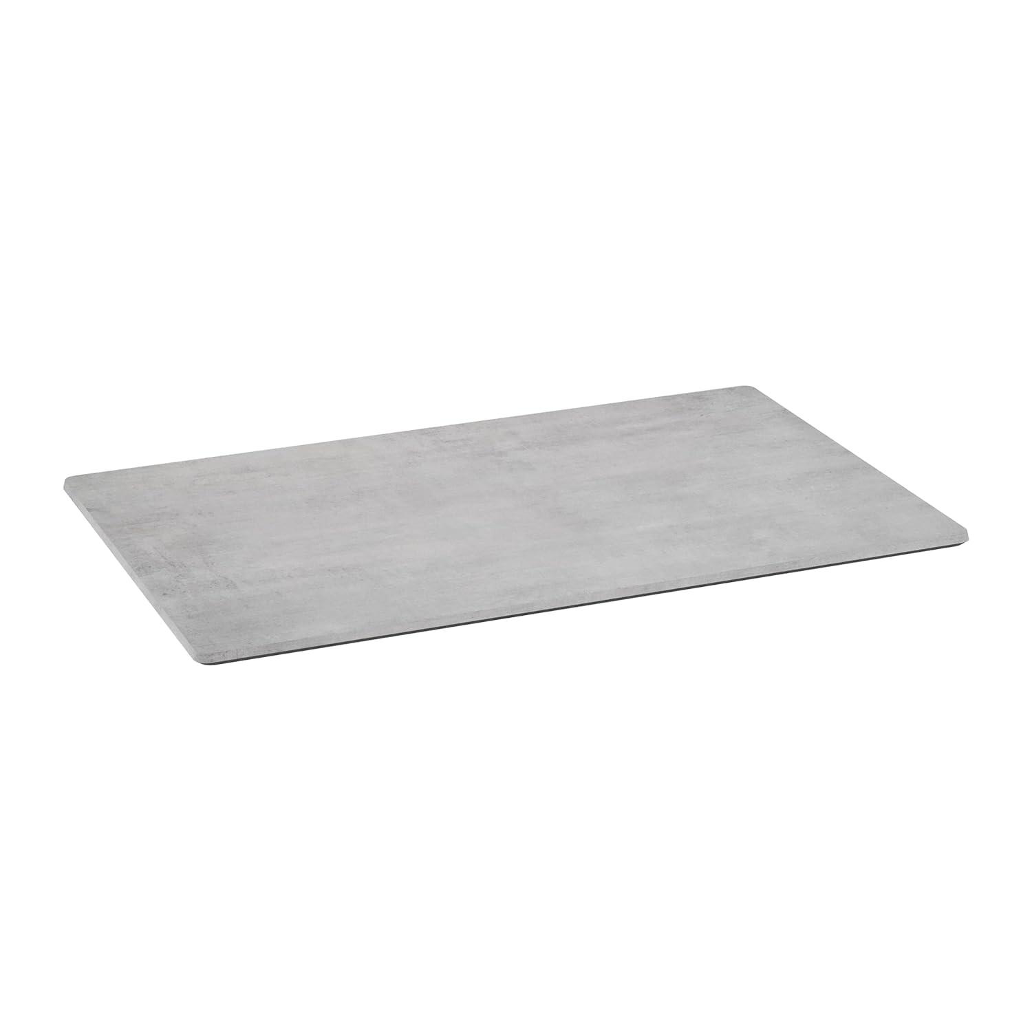 image:imageFlash Furniture Acadia 24 x 30 Dark Brown Tabletop TopGuard HPL Seamless Edge Scratch amp Stain Resistant AllWeather Durability Commercial GradeGray Faux Concrete