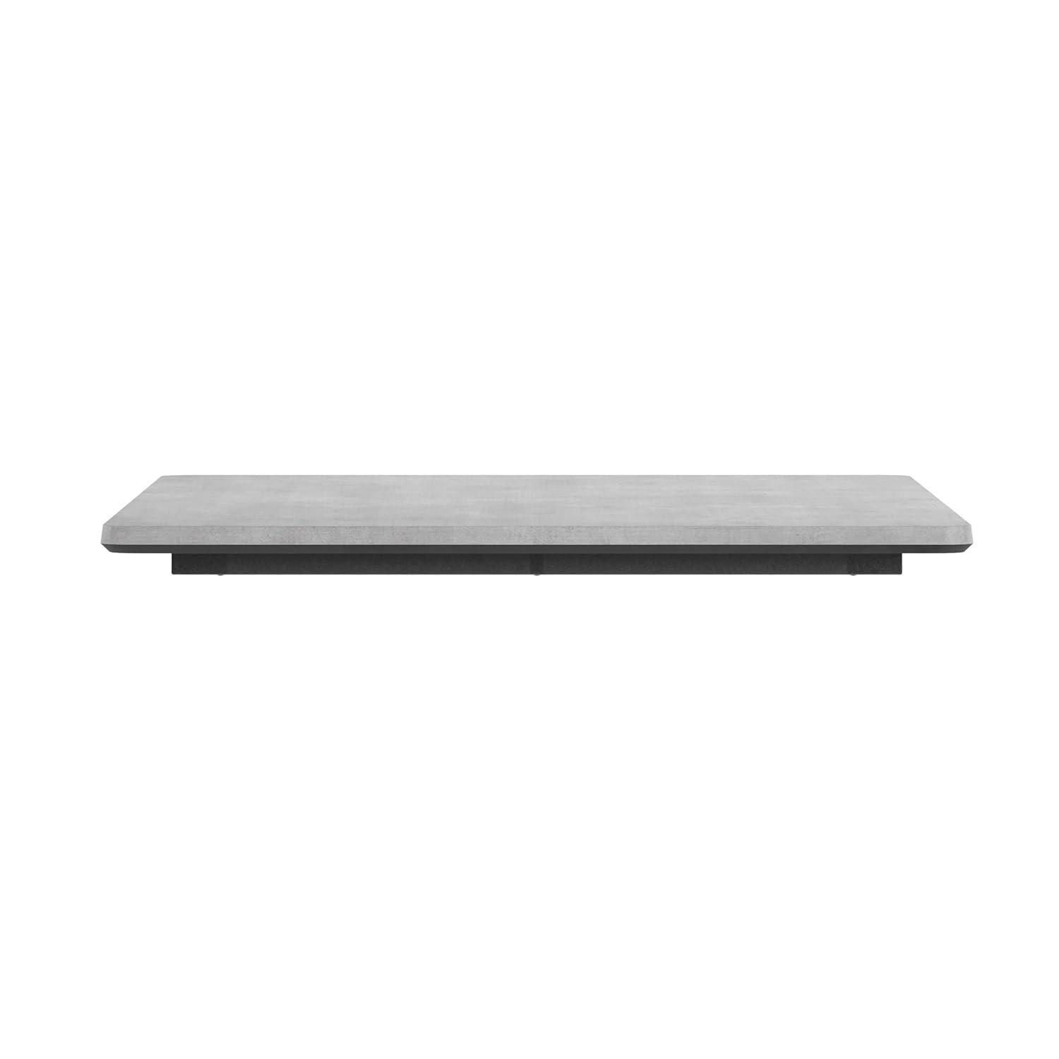 image:imageFlash Furniture Acadia 24 x 30 Dark Brown Tabletop TopGuard HPL Seamless Edge Scratch amp Stain Resistant AllWeather Durability Commercial GradeGray Faux Concrete