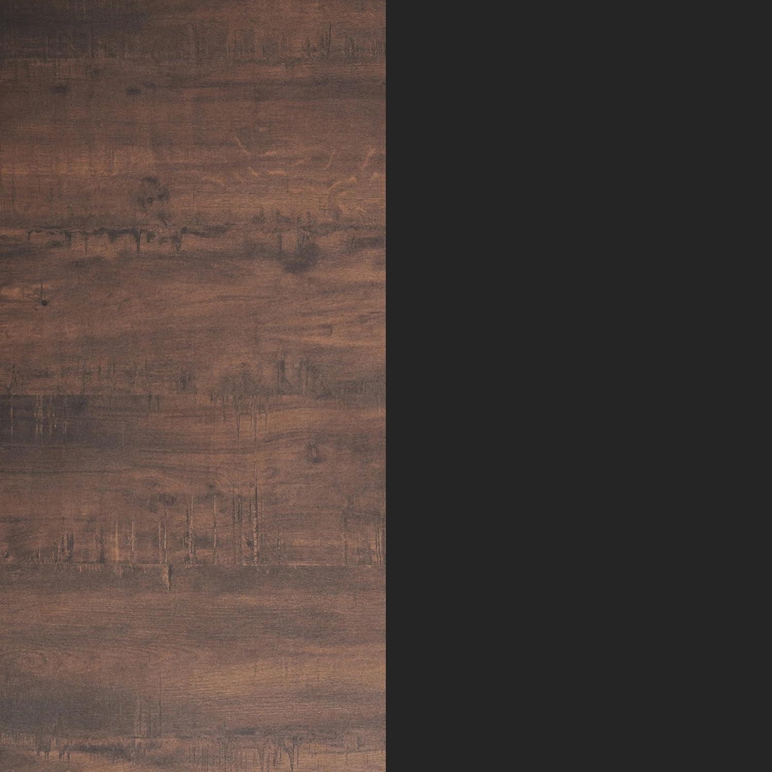 image:imageFlash Furniture Acadia 30 x 24 Indoor Dark Brown Tabletop with 22 x 22 Black Table Height X Base Seamless TopGuard HPL Top and EdgeDark BrownBlack Base