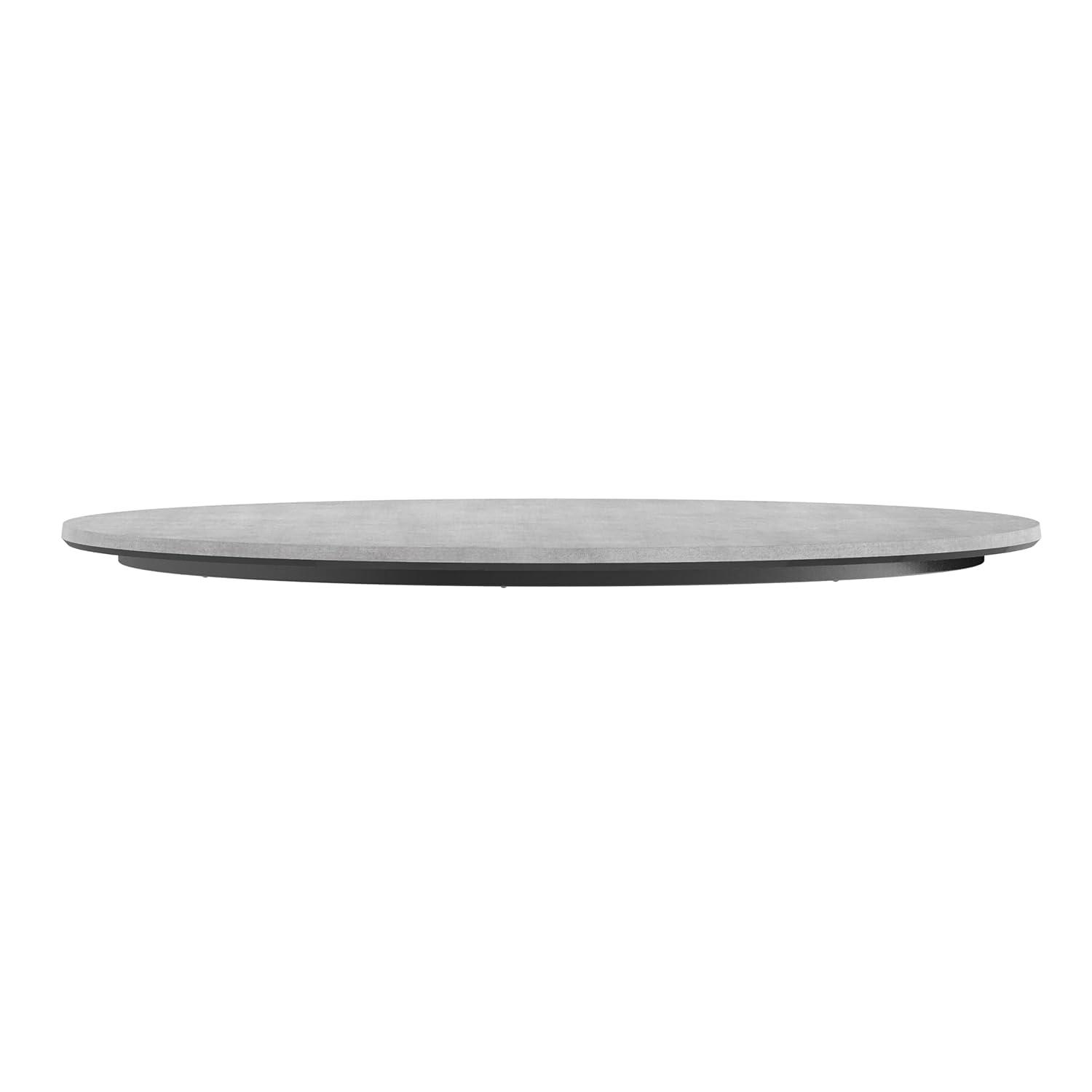 image:imageFlash Furniture Acadia 315 Round Dark Brown Tabletop TopGuard HPL Seamless Edge Scratch amp Stain Resistant AllWeather Durability Commercial GradeGray Faux Concrete