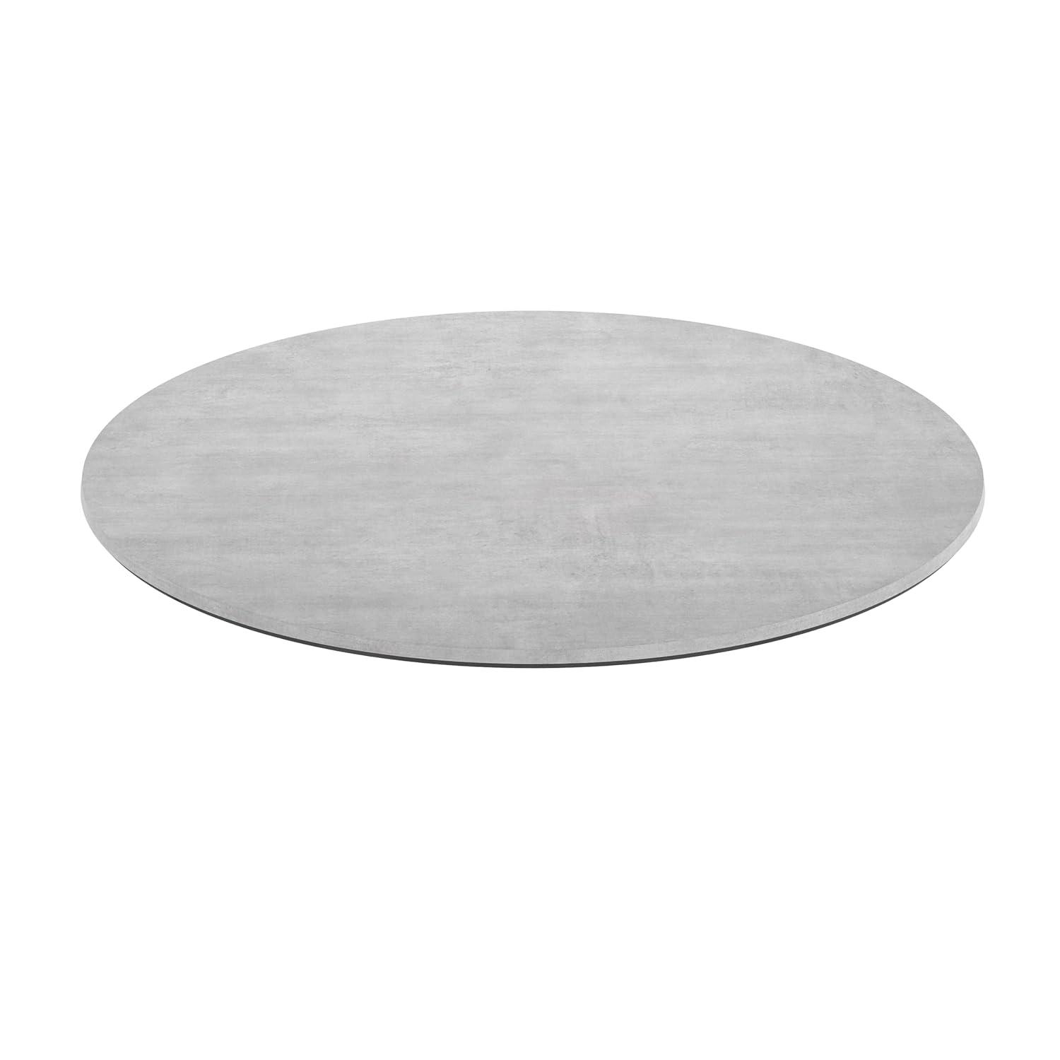 image:imageFlash Furniture Acadia 315 Round Dark Brown Tabletop TopGuard HPL Seamless Edge Scratch amp Stain Resistant AllWeather Durability Commercial GradeGray Faux Concrete