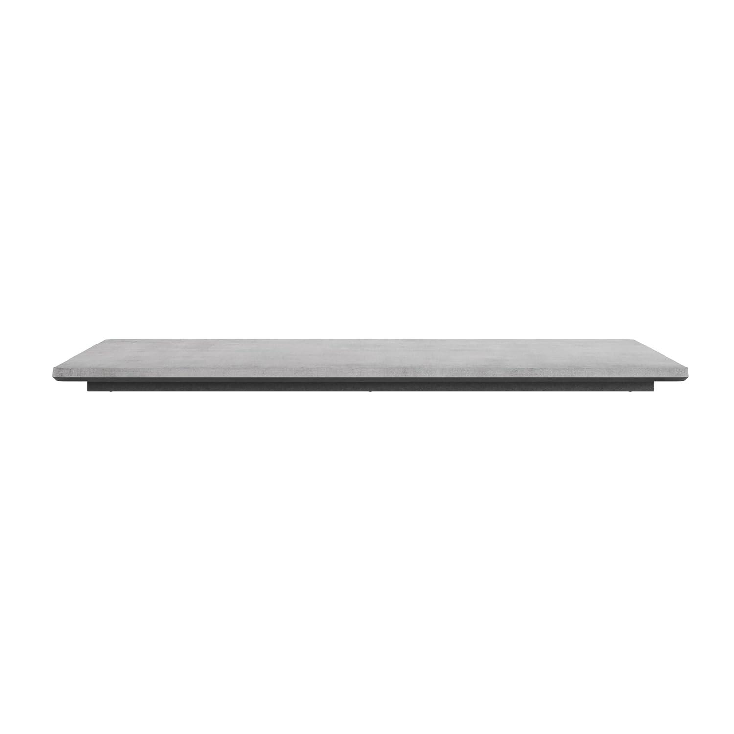 image:imageFlash Furniture Acadia 36 Square Dark Brown Tabletop TopGuard HPL Seamless Edge Scratch amp Stain Resistant AllWeather Durability Commercial GradeGray Faux Concrete