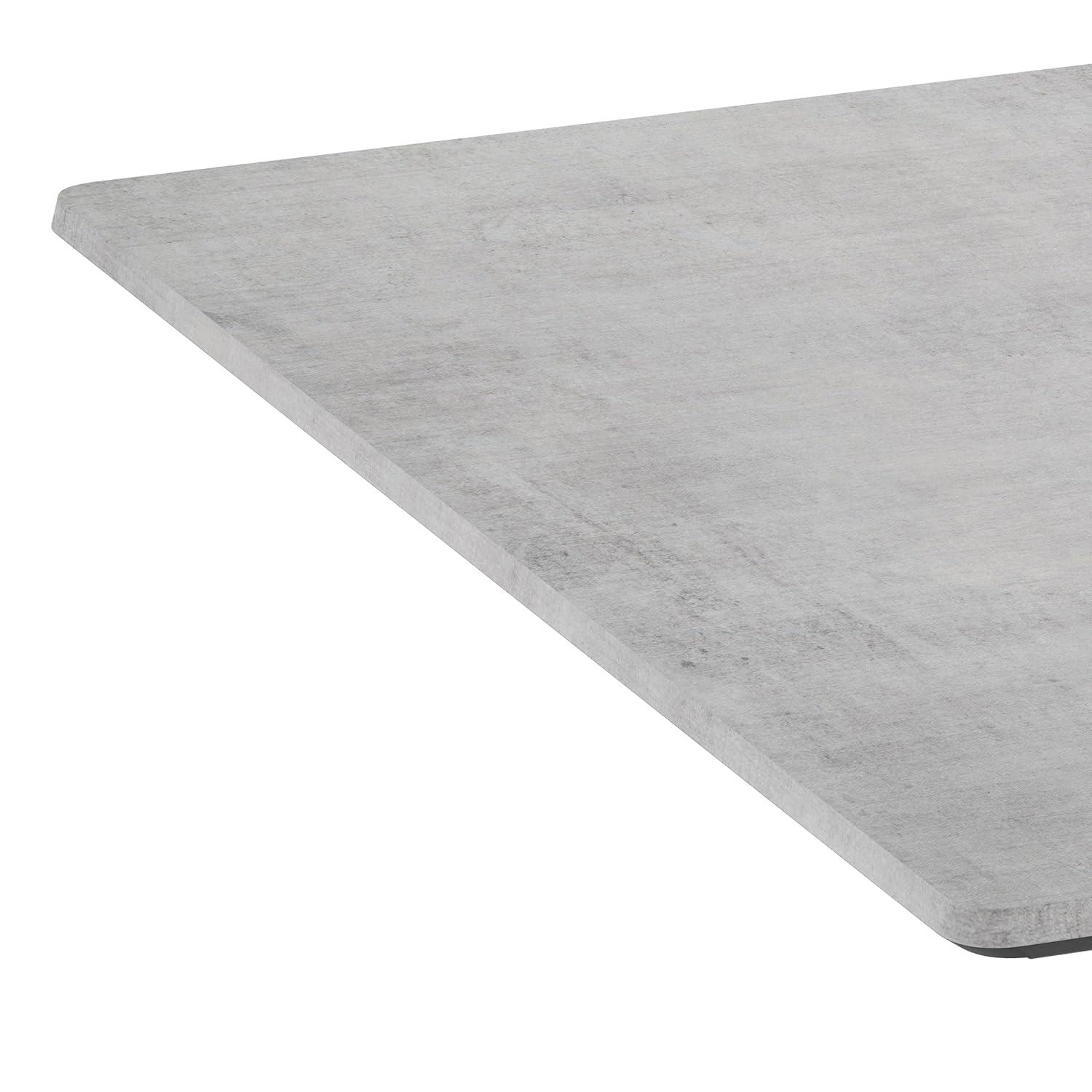 image:imageFlash Furniture Acadia 36 Square Dark Brown Tabletop TopGuard HPL Seamless Edge Scratch amp Stain Resistant AllWeather Durability Commercial GradeGray Faux Concrete