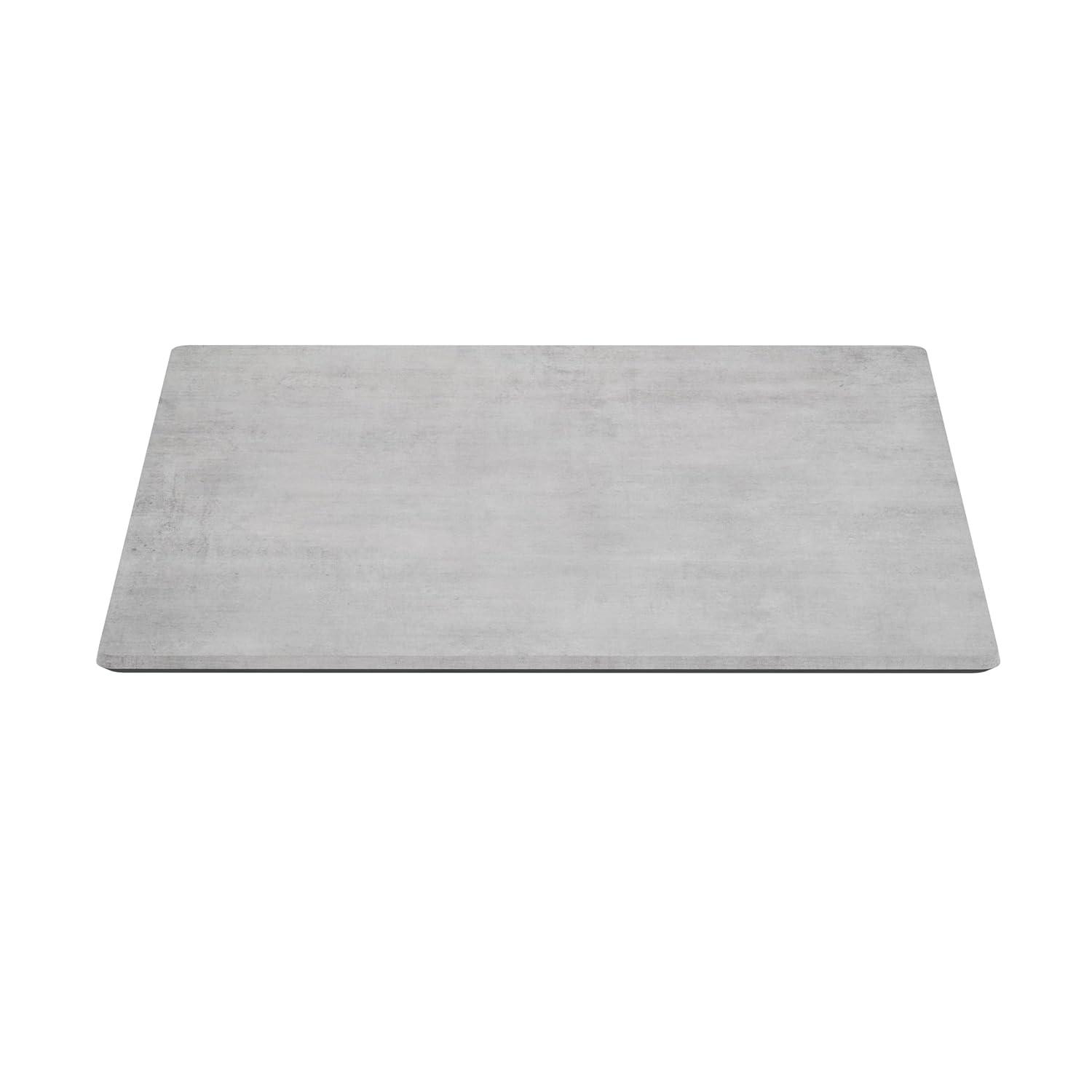 image:imageFlash Furniture Acadia 36 Square Dark Brown Tabletop TopGuard HPL Seamless Edge Scratch amp Stain Resistant AllWeather Durability Commercial GradeGray Faux Concrete