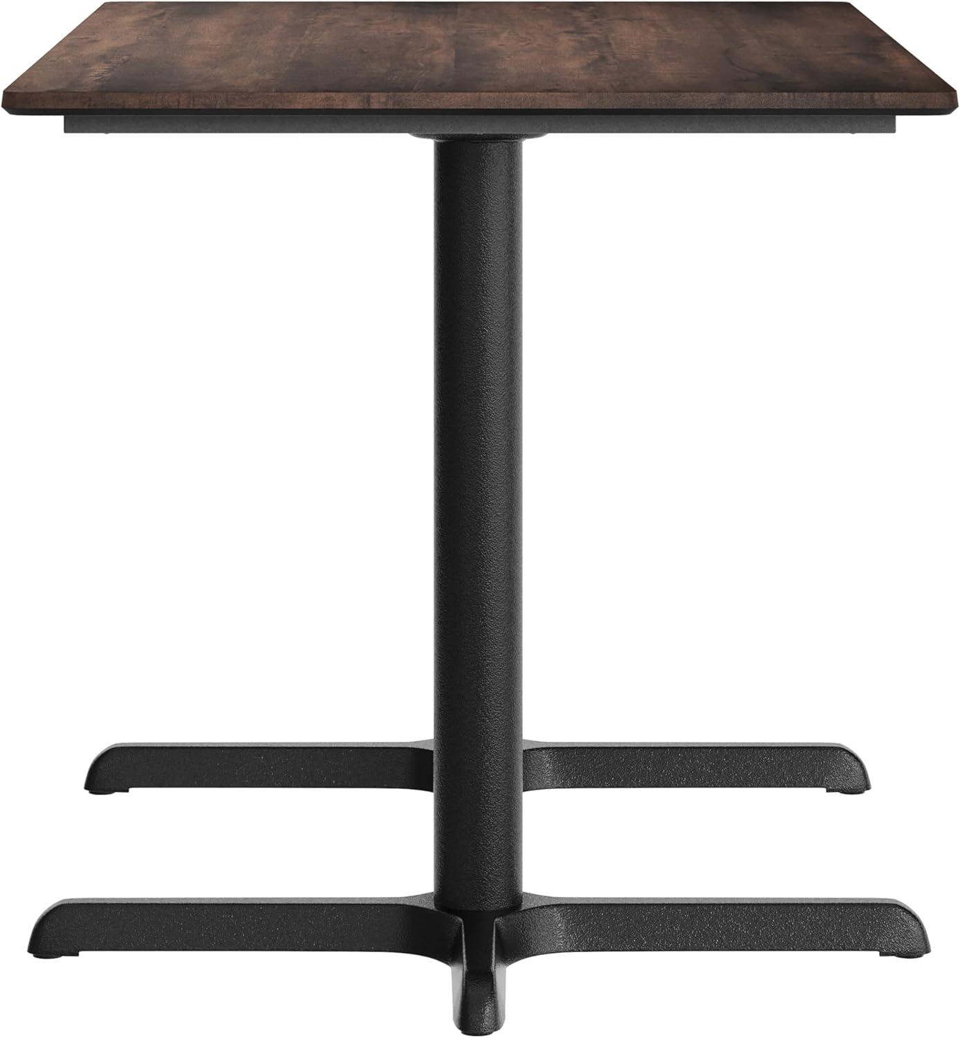 image:imageFlash Furniture Acadia 48 x 30 Indoor Dark Brown Tabletop with Dual 22 x 30 Black Table Height Crisscross Bases Seamless TopGuard HPL Top and EdgeDark BrownBlack Base