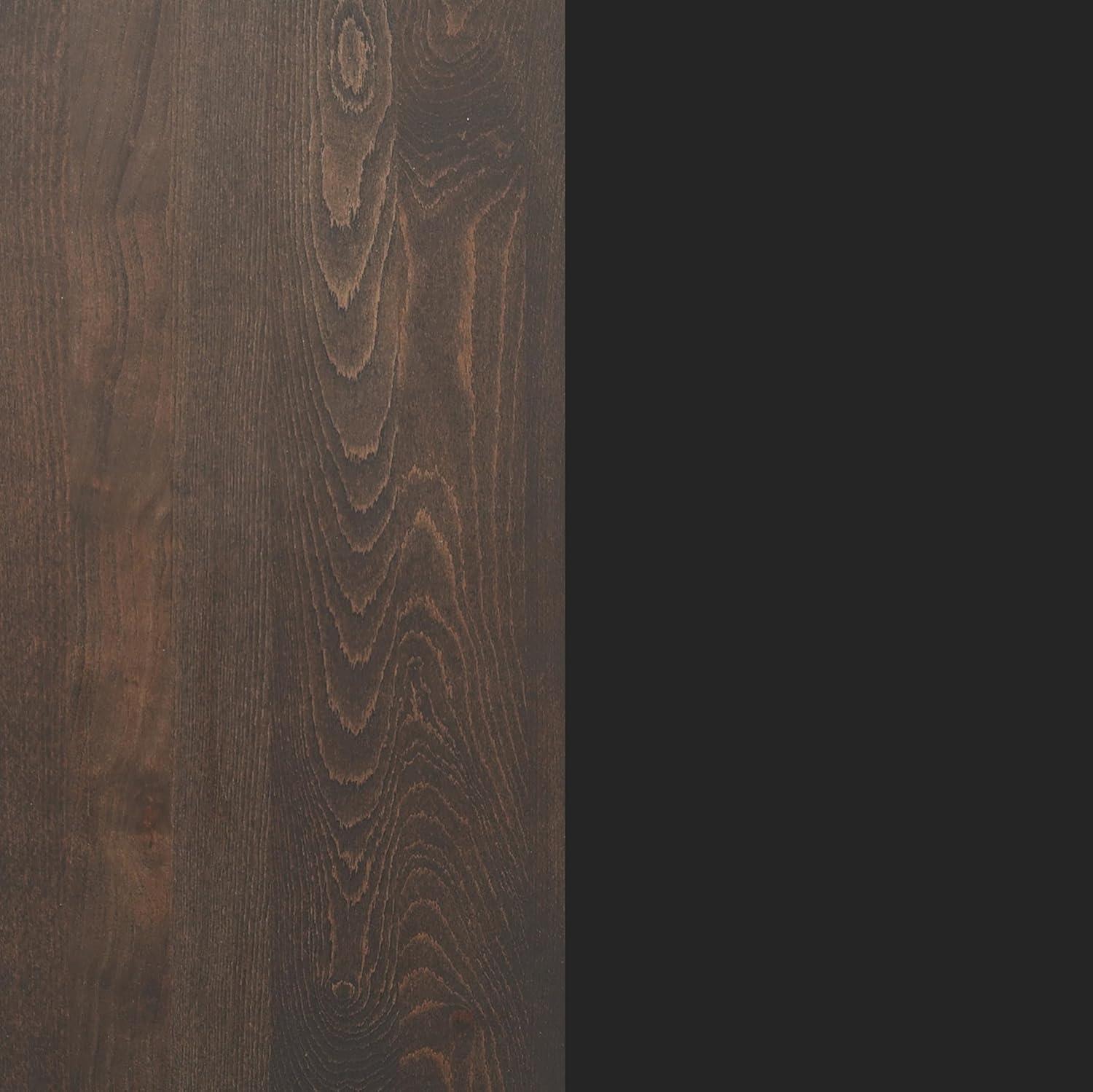 image:imageFlash Furniture Bennett 30 Round Solid Wood Commercial Indoor Tabletop in Dark Brown with 22 x 22 Dining Height Black Cast Iron X Base 300 lb Static CapacityDark Brown TopBlack Base