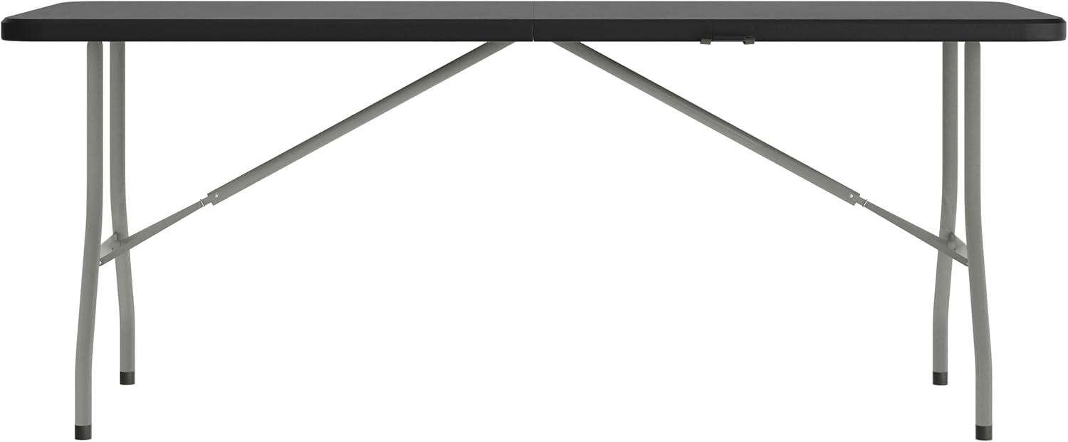 image:imageFlash Furniture Kathryn Commercial Grade 6Foot BiFold Granite Black Plastic Folding TableBlack