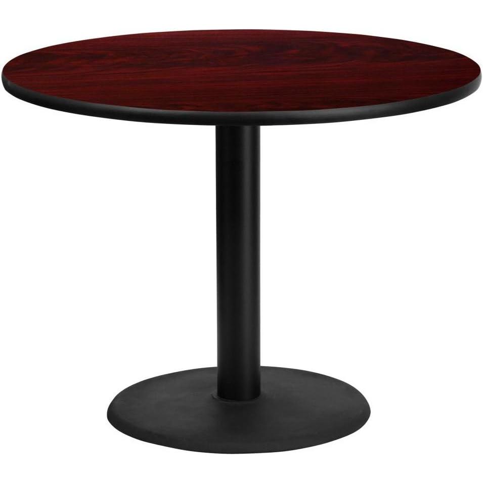 image:imageFlash Furniture 42 Round Black Laminate Table Top with 24 Round Table Height BaseMahogany