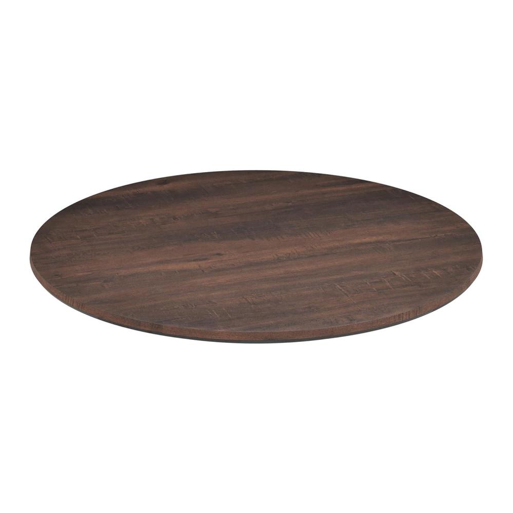 image:imageFlash Furniture Acadia 315 Round Dark Brown Tabletop TopGuard HPL Seamless Edge Scratch amp Stain Resistant AllWeather Durability Commercial GradeDark Brown