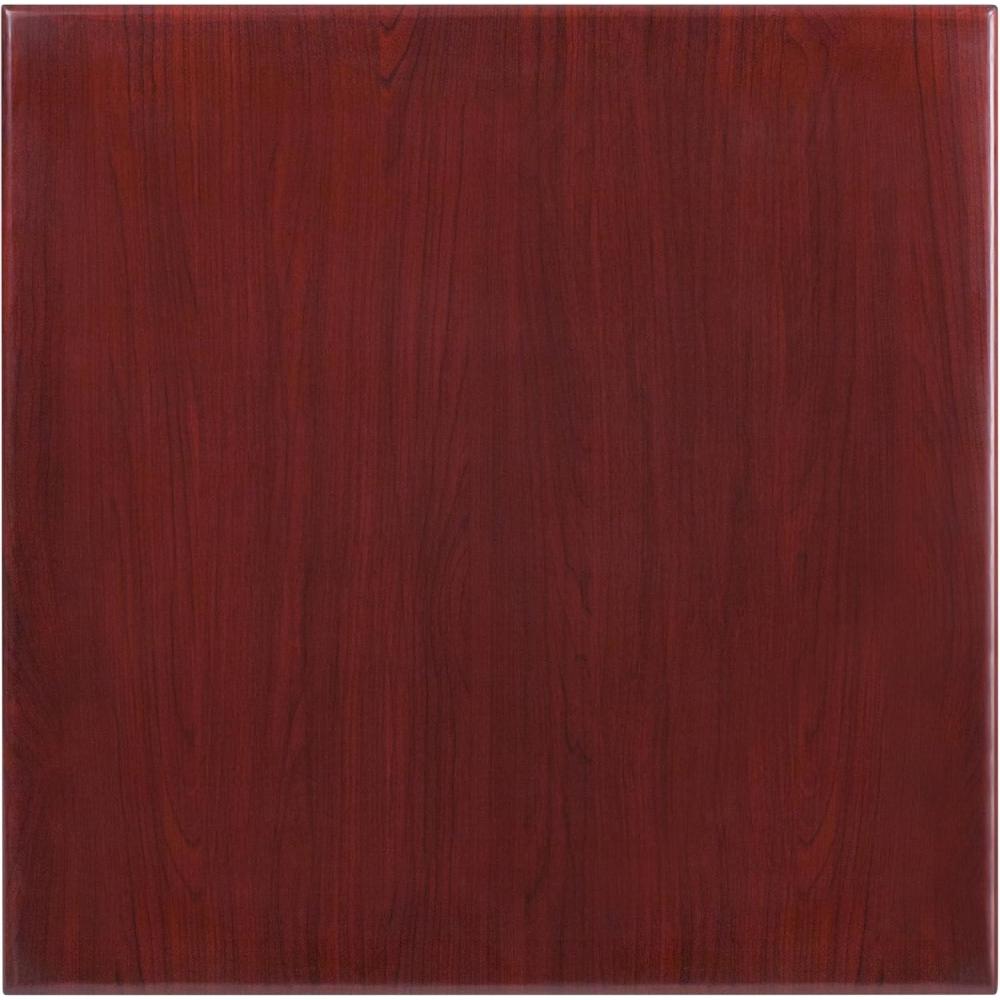 image:imageFlash Furniture Glenbrook 30 Square HighGloss Mahogany Resin Table Top with 2 Thick DropLip