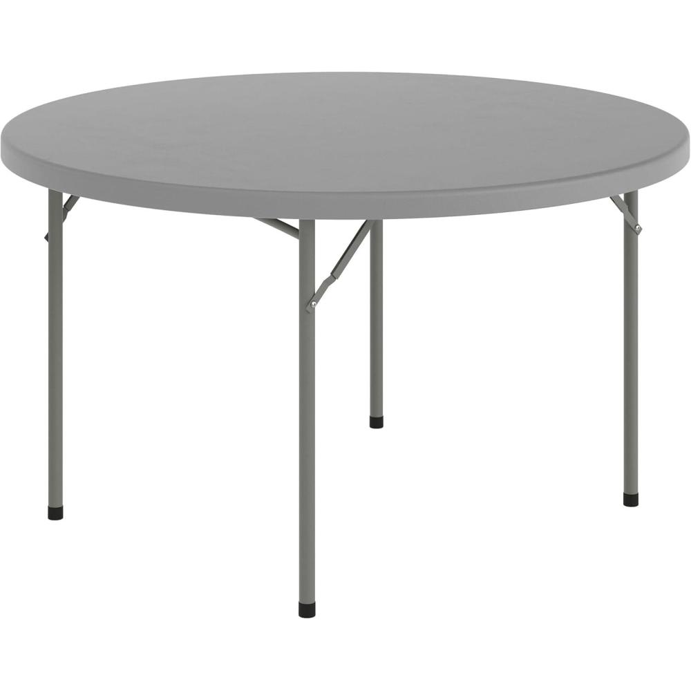 image:imageFlash Furniture Kathryn 4 Round Plastic Folding Event Table for Parties and Trade Shows Portable IndoorOutdoor Event Banquet Table Granite Dark GrayGrey