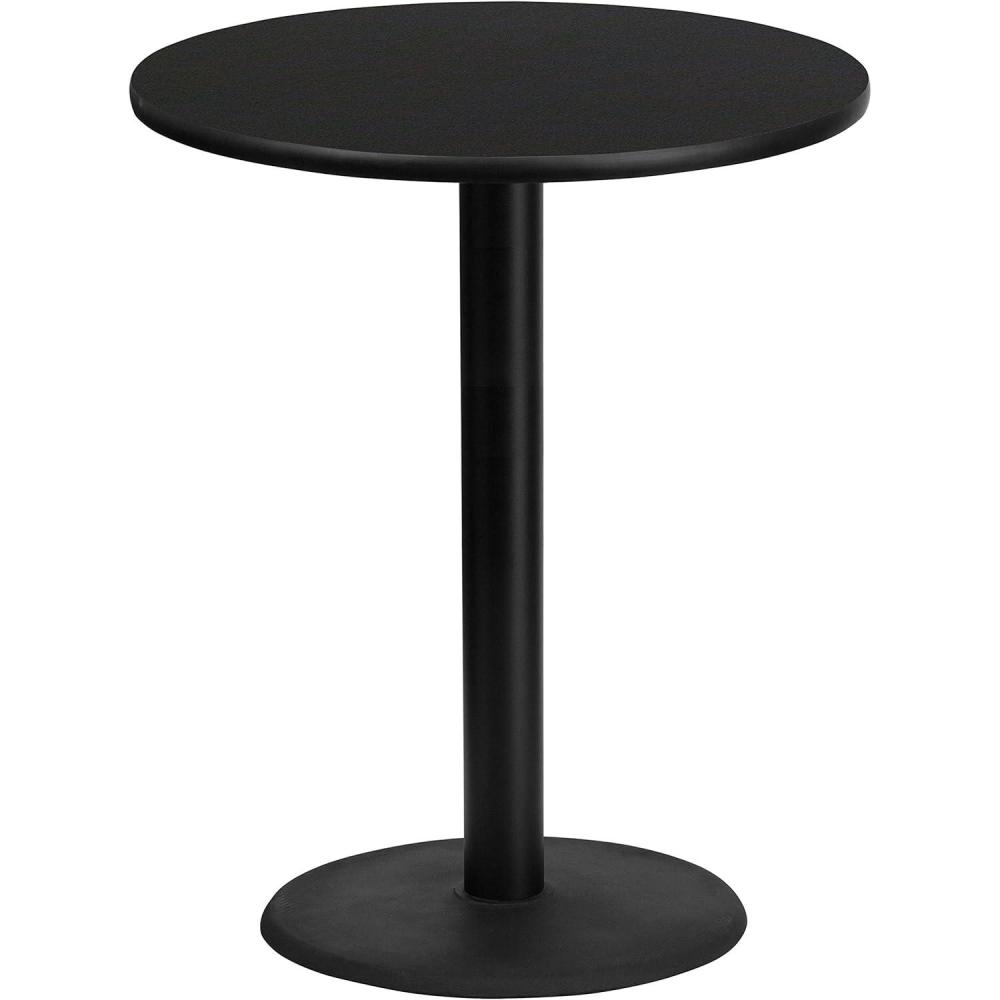 image:imageFlash Furniture Stiles 36 Round Natural Laminate Table Top with 24 Round Bar Height Table BaseBlack