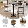 Flash Furniture Acadia 24″ Round Indoor White Faux Marble Tabletop with 22″ x 22″ Black Bar Height X Base, Seamless TopGuard HPL Top and Edge(Gray Faux Concrete/Black Base)
