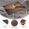 Flash Furniture Acadia 24″ x 30″ Dark Brown Tabletop, TopGuard HPL Seamless Edge, Scratch & Stain Resistant, All-Weather Durability, Commercial Grade(Dark Brown)