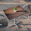 Flash Furniture Acadia 24″ x 30″ Dark Brown Tabletop, TopGuard HPL Seamless Edge, Scratch & Stain Resistant, All-Weather Durability, Commercial Grade(Dark Brown)