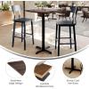 Flash Furniture Acadia 30″ x 24″ Indoor Dark Brown Tabletop with 22″ x 22″ Black Bar Height X Base, Seamless TopGuard HPL Top and Edge(Dark Brown/Black Base)