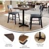 Flash Furniture Acadia 30″ x 24″ Indoor Dark Brown Tabletop with 22″ x 22″ Black Table Height X Base, Seamless TopGuard HPL Top and Edge(Dark Brown/Black Base)