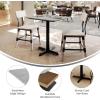 Flash Furniture Acadia 30″ x 24″ Indoor Dark Brown Tabletop with 22″ x 22″ Black Table Height X Base, Seamless TopGuard HPL Top and Edge(Gray Faux Concrete/Black Base)