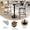 Flash Furniture Acadia 30″ x 24″ Indoor Gray Faux Concrete Tabletop with 18″ Round Black Bar Height Base, Seamless TopGuard HPL Top and Edge(Gray Faux Concrete/Black Base)