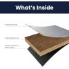 Flash Furniture Acadia 30″ x 24″ Indoor Gray Faux Concrete Tabletop with 18″ Round Black Bar Height Base, Seamless TopGuard HPL Top and Edge(Gray Faux Concrete/Black Base)